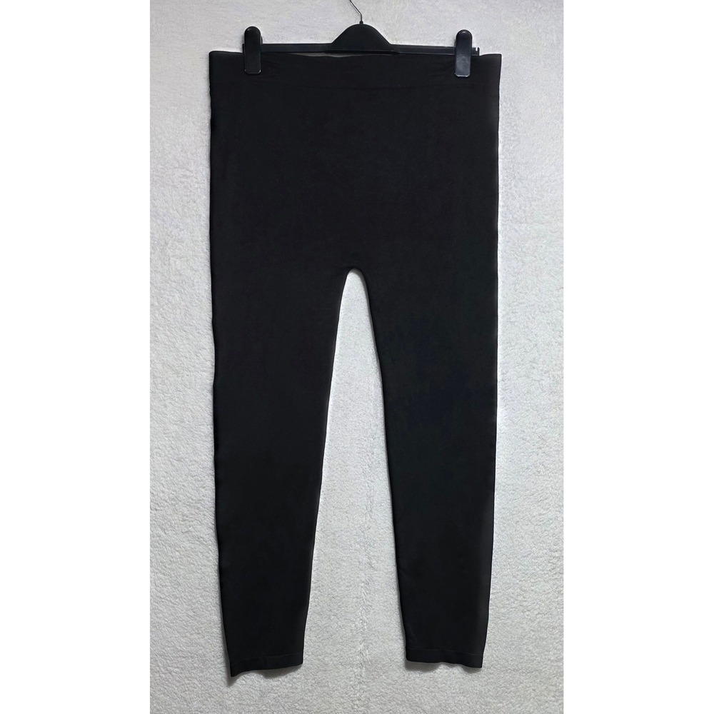 Hue Black Seamless High Rise Leggings Plus Size 2X Stretch Knit Full Length